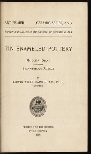 Tapa de Tin enameled pottery