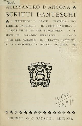 Tapa de Scritti Danteschi
