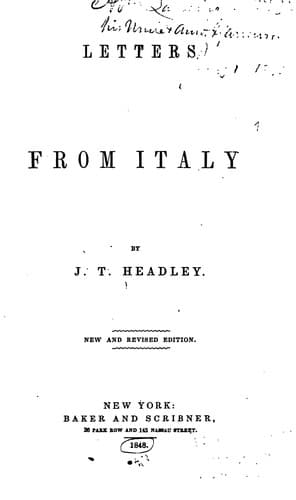 Tapa de Letters from Italy