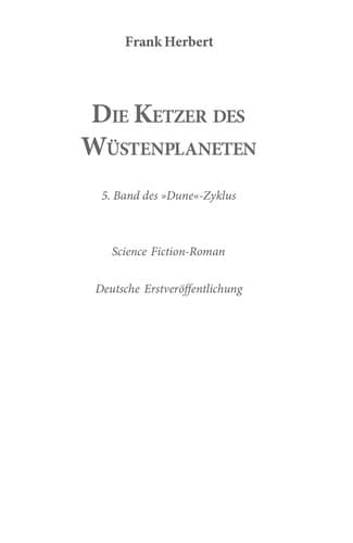 Tapa de ... Roman des Dune-Zyklus