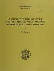Tapa de A comparative word list of the Northern Adelbert Range languages, Madang Province, Papua New Guinea