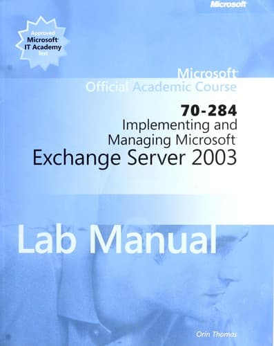 Tapa de Microsoft Official Academic Course