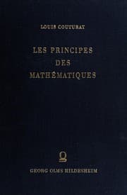 Tapa de Les principes des mathématiques avec un appendice sur la philosophie des mathématiques de Kant. --