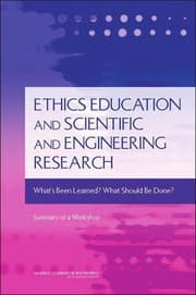 Tapa de Ethics education and scientific, and engineering research