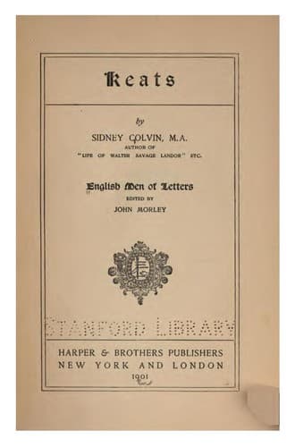 Tapa de Keats