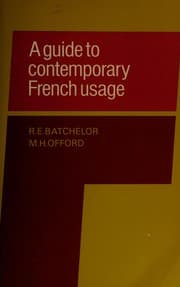 Tapa de A guide to contemporary French usage