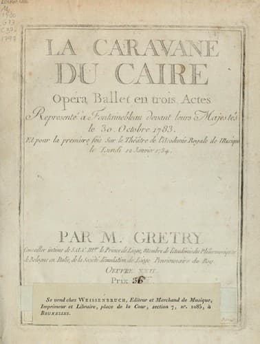 Tapa de La Caravane du Caire