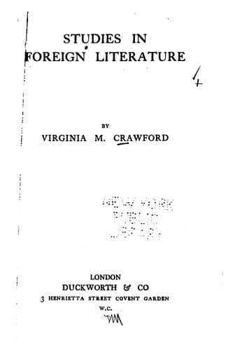 Tapa de Studies in foreign literature.
