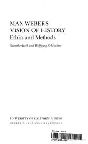 Tapa de Max Weber's vision of history