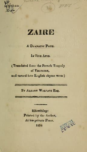 Tapa de Zaire, a dramatic poem in five acts