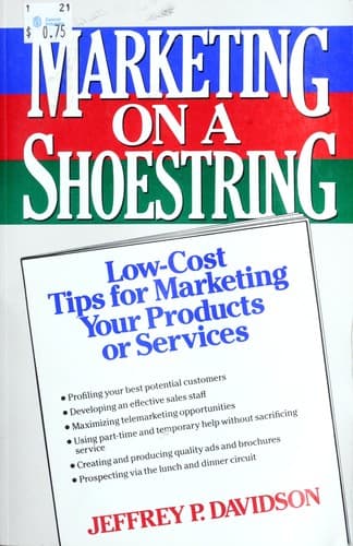 Tapa de Marketing on a shoestring