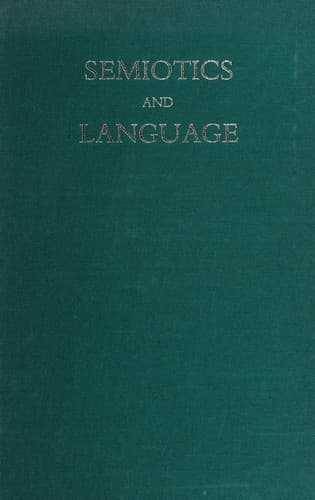 Tapa de Semiotics and language