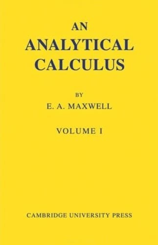 Tapa de An Analytical calculus.