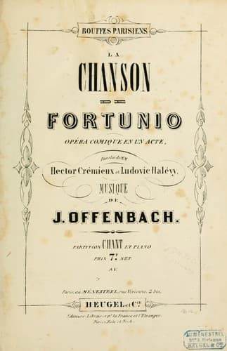 Tapa de La chanson de Fortunio